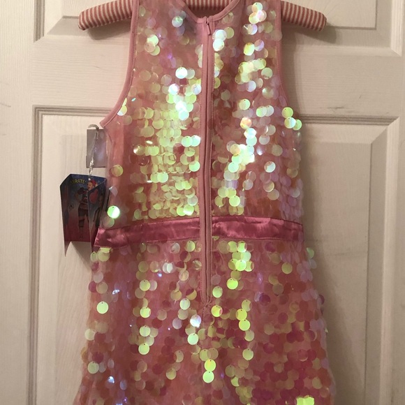 NWT Jojo Siwa pink iridescent paillette romper - Picture 4 of 7
